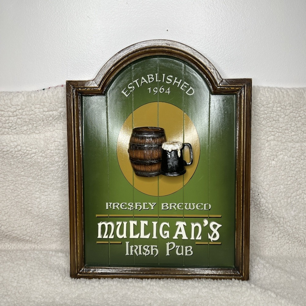 Mulligan's Irish Pub Sign, St. Patty's Day Decor